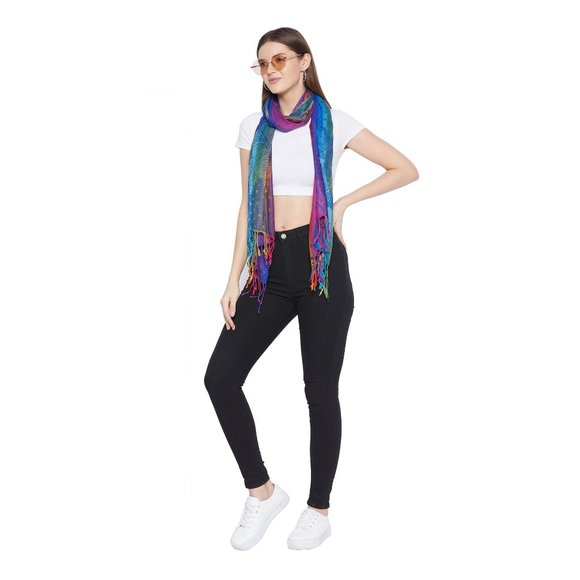 Women's Scarfs Viscose Soft Large Shawl Scarves with Tassel for Christmas Gifts - Picture 1 of 3